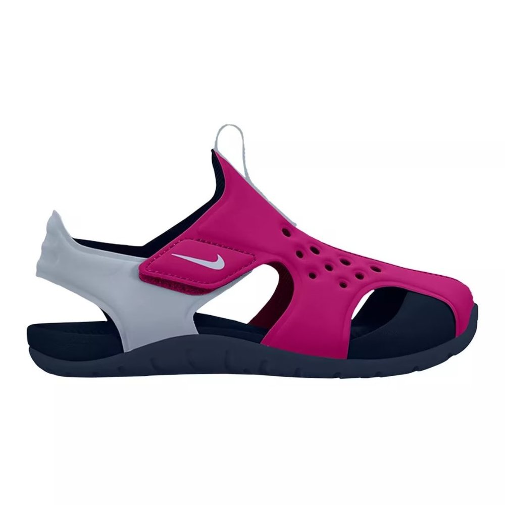 Nike Kids' Pre-School Sunray Protect Fireberry Closed Toe Sandals/Shoes